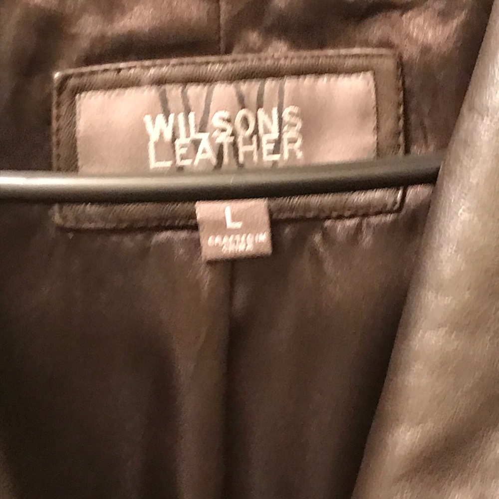 A brown leather jacket